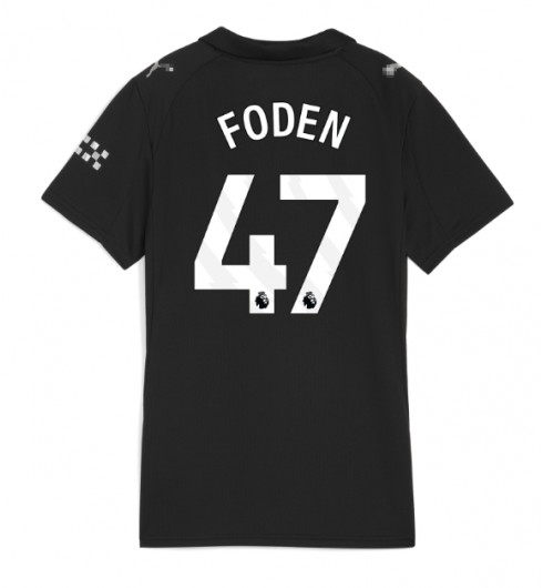 Ženske Nogometnih dresov Manchester City Phil Foden #47 Gostujoči 2025-26 Kratki rokavi Ženske Nogometnih dresov Manchester City Phil Foden #47 Gostujoči 2025-26 Kratki rokavi